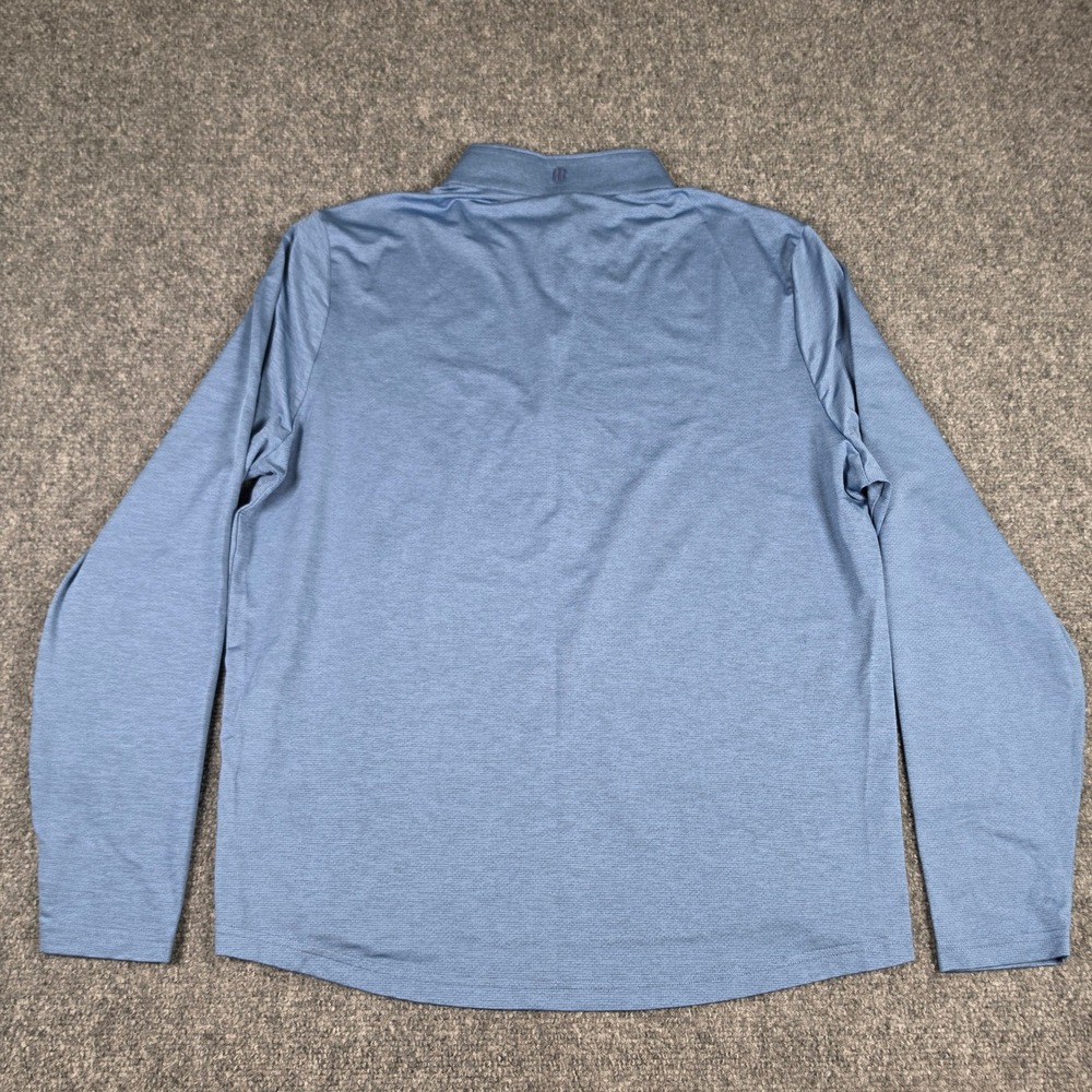 Holderness & Bourne The Bell Pullover Men L Blue Quarter Zip HB2317.730 w/Logo - Picture 8 of 9